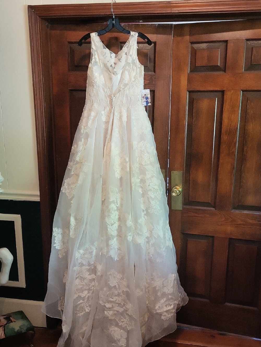 Oleg Cassini Cream Lace Bridal Gown - Picture 8 of 13